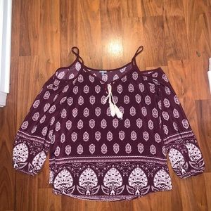Charlotte Russe Burgundy Blouse